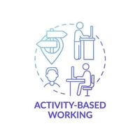 Activity-based working concept icon vector