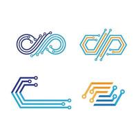 Technology logo images illustration vector