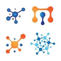 Molecule logo design vector