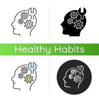 Learning new skills icon vector