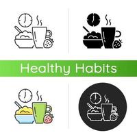 Healthy breakfast icon vector