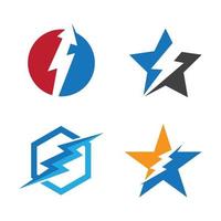 Lightning logo images vector