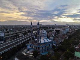 Bekasi, Indonesia  2021- Al-azhar Center Mosque panorama view photo