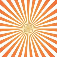 Abstract image, orange rays of the sun on a white background vector