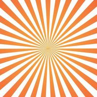 Imagen abstracta, rayos de sol naranja sobre un fondo blanco. vector