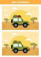 Find 5 differences between the pictures. vector