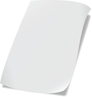 A4 paper with shadow on white background