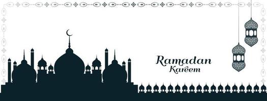 Cultural Ramadan Kareem festival islamic banner design vector