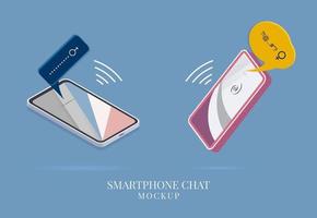 ilustration graphic vector of 3d cellphone chat mockup