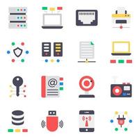 Network and Technology Icon Set vector