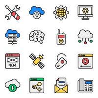 Network and Technology Icon Set vector