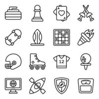 Sports and Fitness Elements Icon Set vector