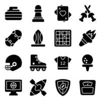 Sports and Fitness Elements Icon Set vector