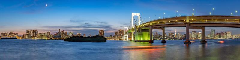 Panorama view of Tokyo skyline in the evening. Tokyo city, Japan. photo