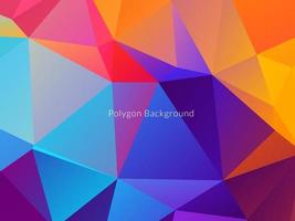 Abstract polygonal triangles colorful background vector