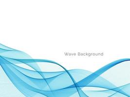 Abstract blue wave design decorative background vector