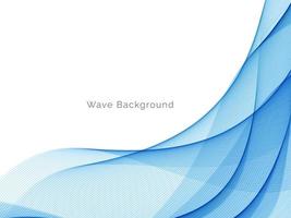 Abstract smooth stylish blue decorative wave background vector