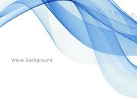 Abstract smooth stylish blue decorative wave background vector