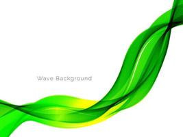 Stylish smooth beautiful green flowing wave pattern background
