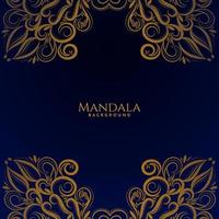 Luxury mandala gold colorwith stylish background vector