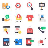 Shopping and Commerce Icon Set vector