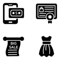 Shopping and Commerce Icon Set vector