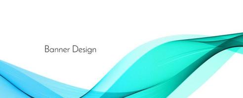 Abstract blue modern wave design banner background vector