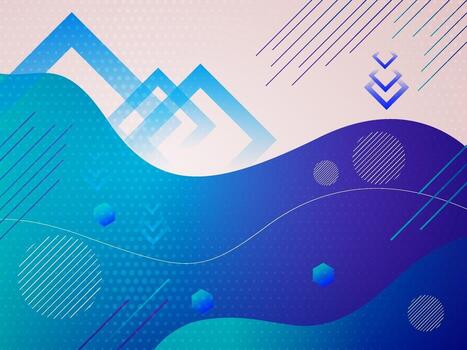 Abstract geometric gradient blue modern pattern background vector