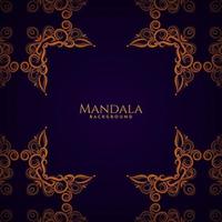 Luxury mandala gold colorwith stylish background vector