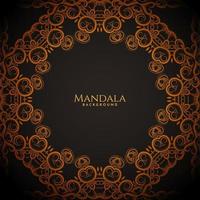 Luxury mandala gold colorwith stylish background vector