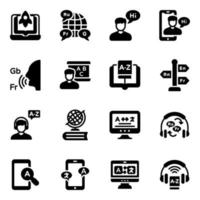 Language and Communication Icon Set vector