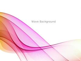 colorful dynamic wave style background design vector