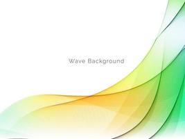 colorful dynamic wave style background design vector