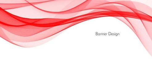 Abstract red modern decorative stylish wave banner background vector