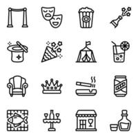 Fun Activities Icon Set vector