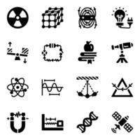 Educational and Experimental Elements Icon Set vector