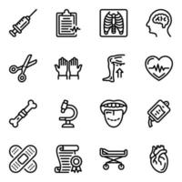 Medical and Healthcare Icon Set vector