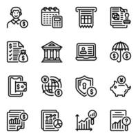 Online Banking and Finance Icon Set vector