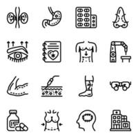 Hospital and Surgery Icon Set vector