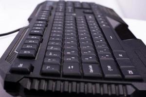 Black computer keyboard. device for messaging on a computer photo