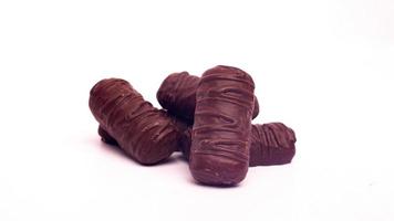 Chocolate candies isolated on a white background