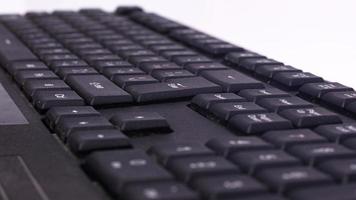 Black keyboard for messaging and writing text on a computer photo