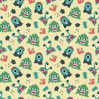 monster seamless pattern design. vector illustration