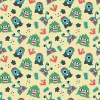 monster seamless pattern design. vector illustration