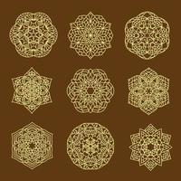 Set of geometric mandalas vector