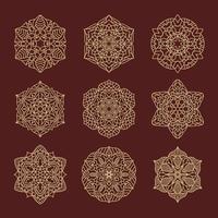 Set of geometric mandalas vector