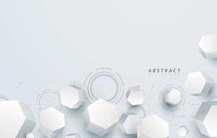 Modern and Creative white geometric background or banner design. vector