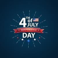 4th of July background design with realistic lovely elements. EPS10 vector illustration.