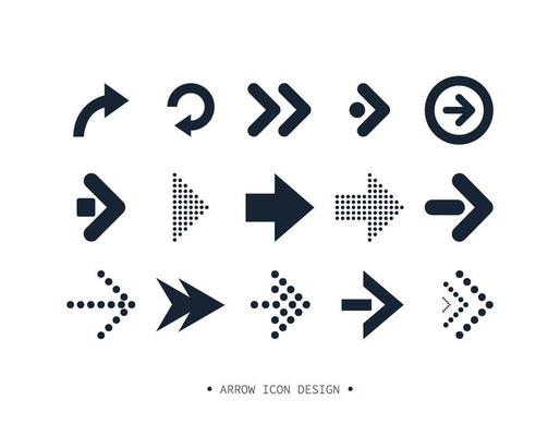 Arrow icon collection design.