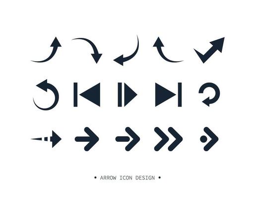 Arrow icon collection design.